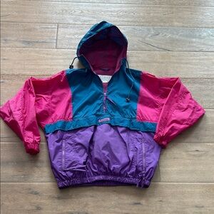 Columbia Colorful Women's Raincoat - Pink, Teal, and Purple